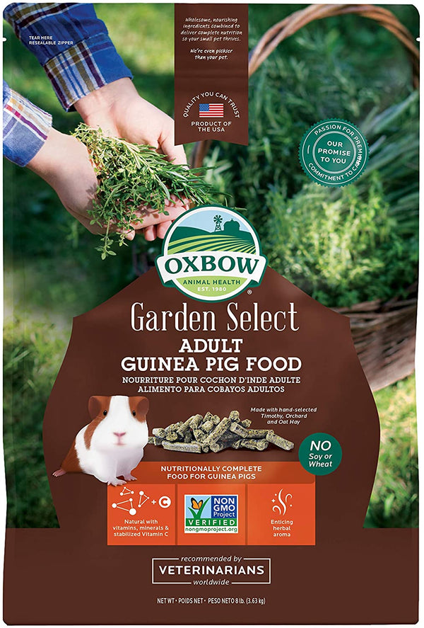 Nourriture pour cochon d'Inde adulte Oxbow Garden Select, 8 lb