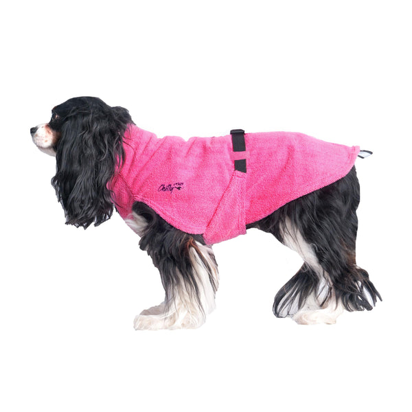 Chilly Dogs Soaker Robe Dog Cooling Apparel, Bubble Gum