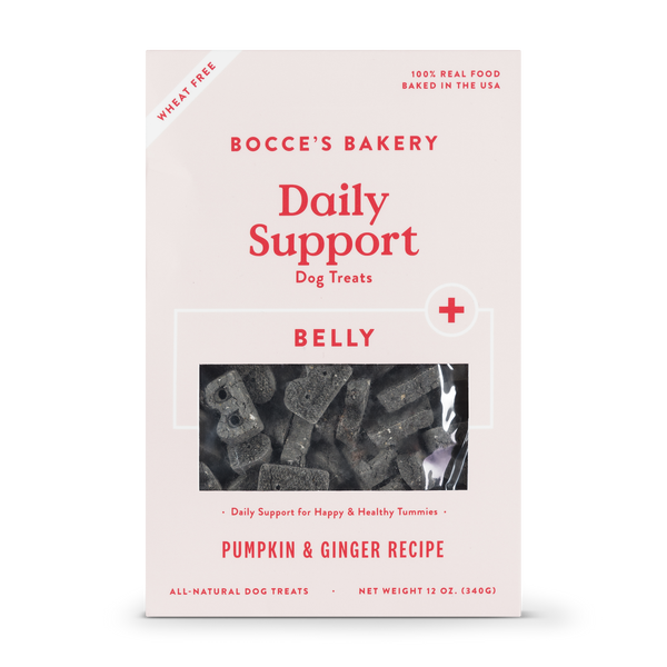 Bocce’s Bakery Daily Support Belly Aid Citrouille & Gingembre Friandises pour chiens, 340-gram