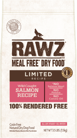 RAWZ Dog Meal Free Limited Recipe Wild Caught Salmon Recipe Dry Dog Food