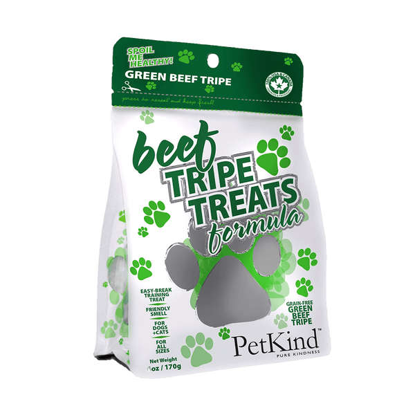 Gâteries PetKind Tripe de boeuf vert Formula sans grains pour chiens et chats, 6 oz | 170 g