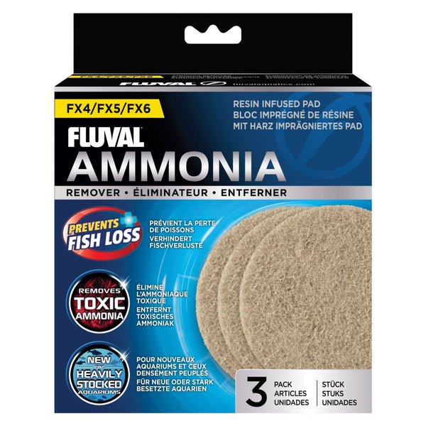Fluval FX4/FX5/FX6 Ammonia Remover Pads for Aquariums, 3-pk