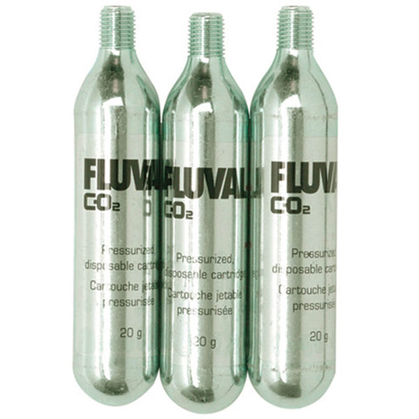 Fluval Pressurized CO2 Disposable Cartridges, 3 x 20 g