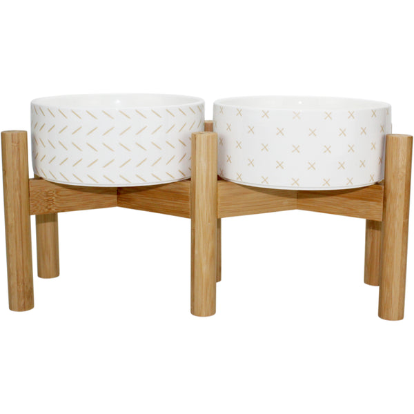 BeOneBreed Elevated Ceramic Dog Bowl