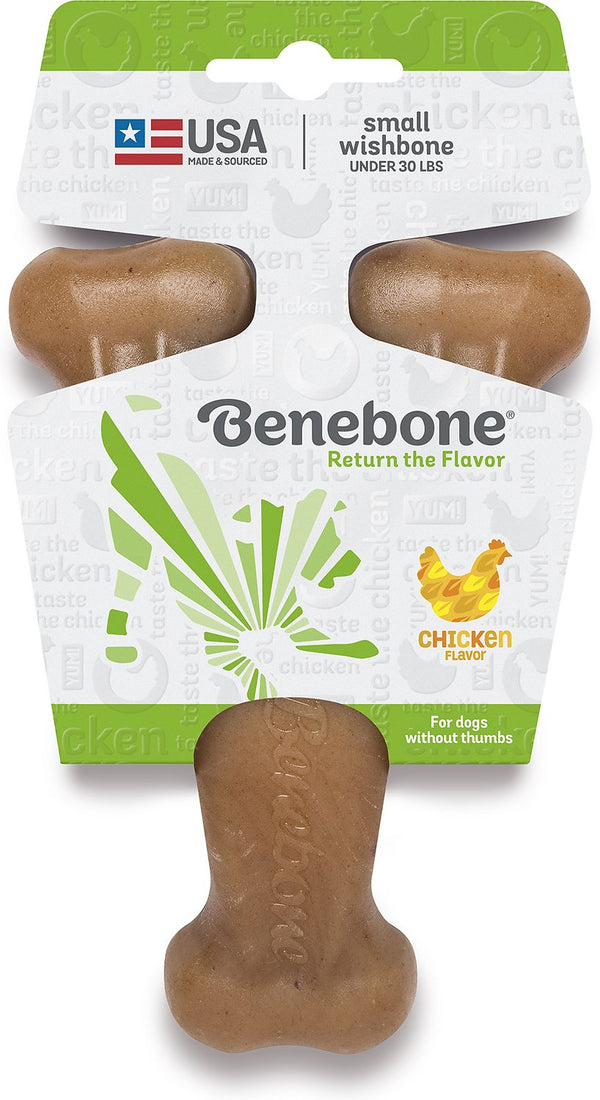 Benebone Rotisserie Chicken Flavored Wishbone Dog Chew Toy