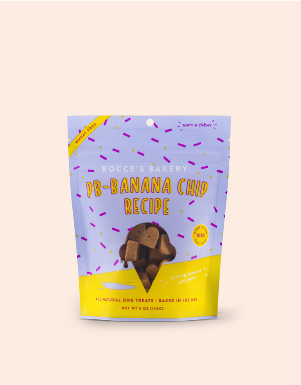 Bocce’s Bakery Scoop Shop PB-Banana Chip Friandises pour chiens douces et moelleuses, 170-gram