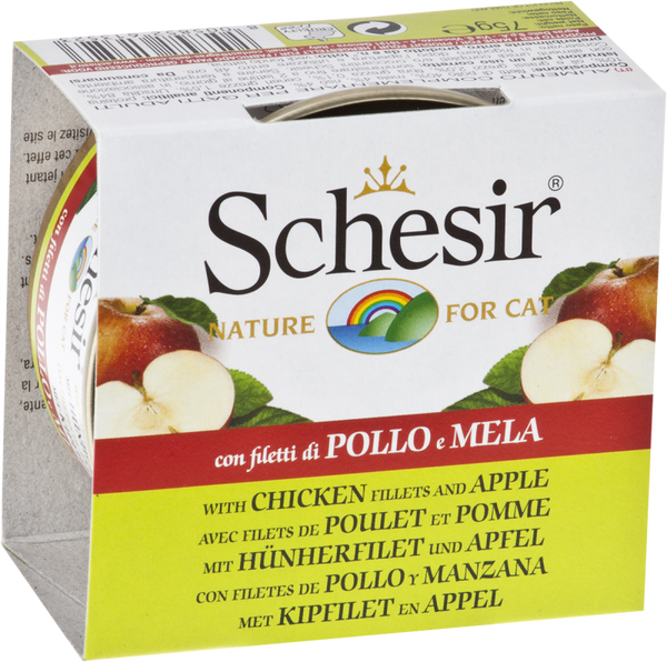 Schesir Chicken & Apples Wet Cat Food Can