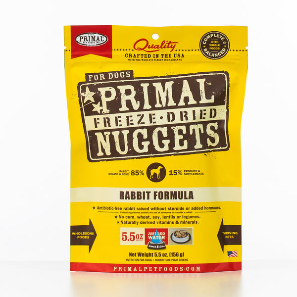 Primal Raw Freeze-Dried Nuggets Rabbit Formula Dog Food