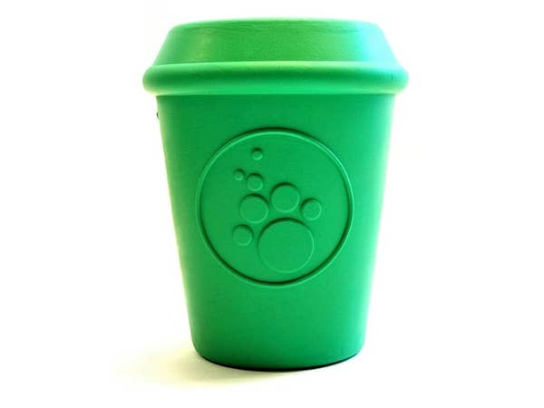 SodaPup Coffee Cup Treat Dispenser Dog Toy, Green