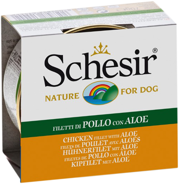Schesir Chicken & Aloes Wet Cat Food Can