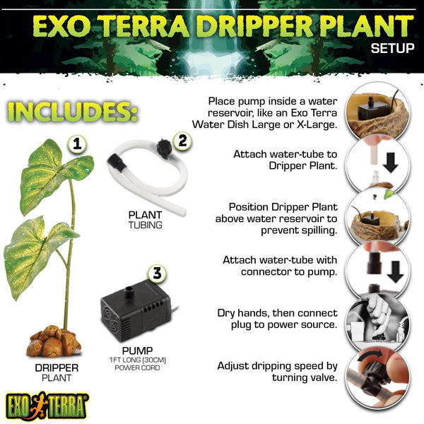 Exo Terra Dripper Plant Drip Watering System for Reptiles