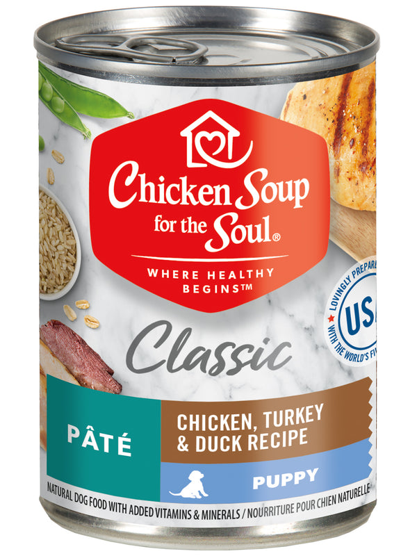 Chicken Soup Puppy Chicken, Turkey & Duck Pate, 13-oz