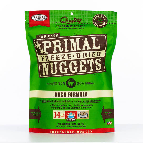 Primal Raw Freeze-Dried Nuggets Duck Formula Cat Food