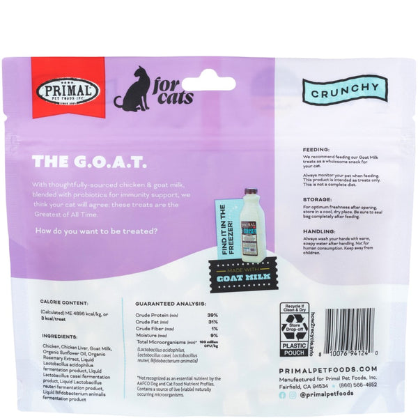 Primal The G.O.A.T. Friandises pour chats au poulet et lait de chèvre lyophilisées