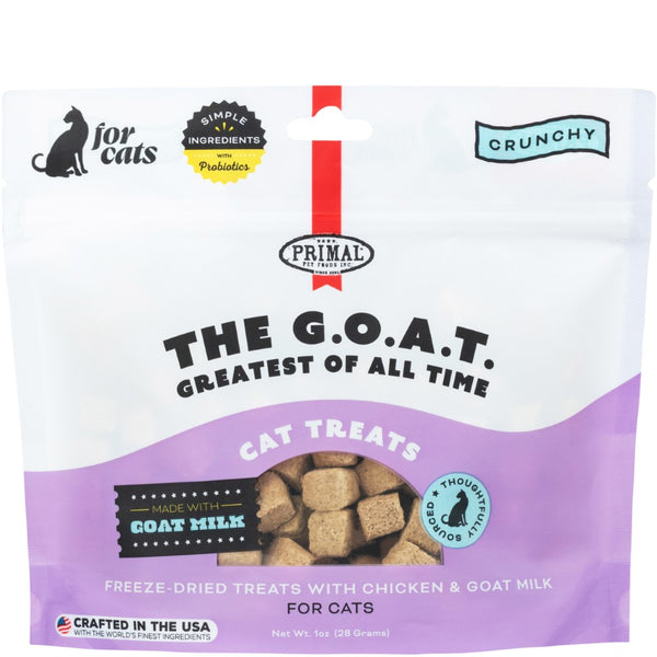 Primal The G.O.A.T. Friandises pour chats au poulet et lait de chèvre lyophilisées