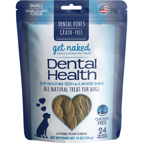 Get Naked Dental Health Dental Bone Grain-Free Dog Treats, Small