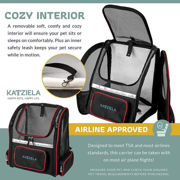 Katziela Porte-aventure hybride à roulettes, rouge