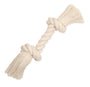 Mammoth Flossy Chews Cotton Rope Bone Dog Toy, White, X-Large