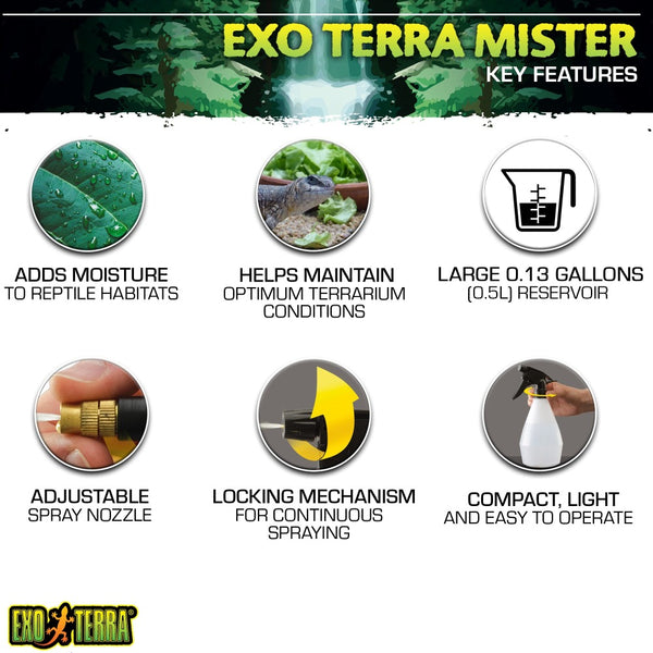 Exo Terra Mister Portable Pressure Sprayer, 2-quart
