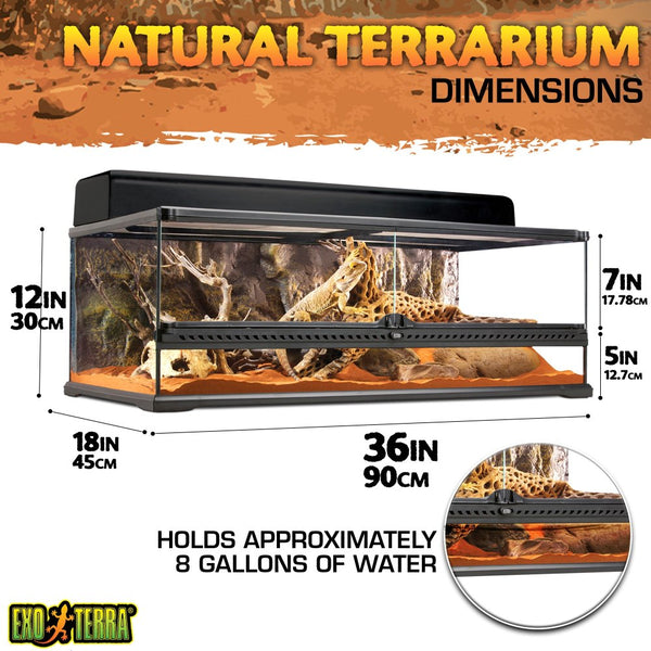 Exo Terra Natural Terrarium Advanced Reptile Habitat, Large