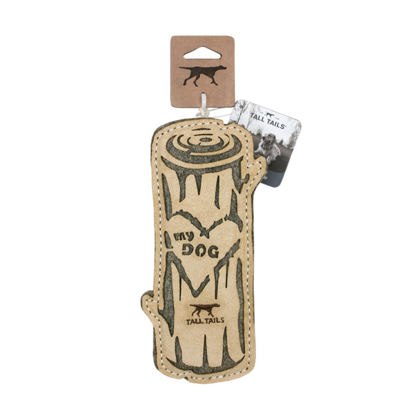 Tall Tails Natural Leather Love My Dog Log Dog Toy, 9-in