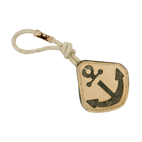 Tall Tails Natural Leather Anchor Tug Dog Toy, 14-in
