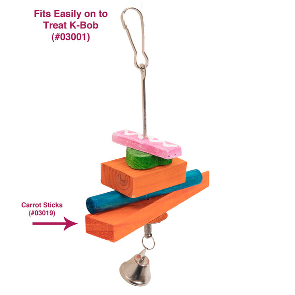 Ware Carrot Sticks, Fruit Flavored Wood Treats for Small Pets