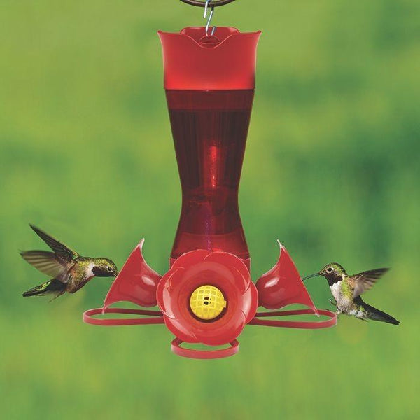 Perky-Pet Pinch Waist Plastic Hummingbird Feeder, Red