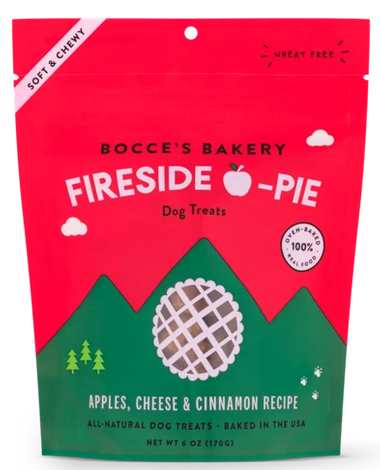 Bocce's Bakery Fireside Apple Pie Soft & Chewy Dog Treats, 6-oz