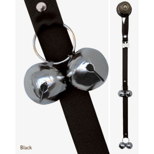 Poochie-Pets Poochie Bells Solid Color Dog Potty Doorbell, Midnight Black