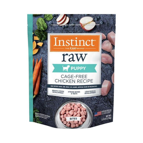 Instinct Raw Puppy Cage-Free Chicken Bites Frozen Dog Food