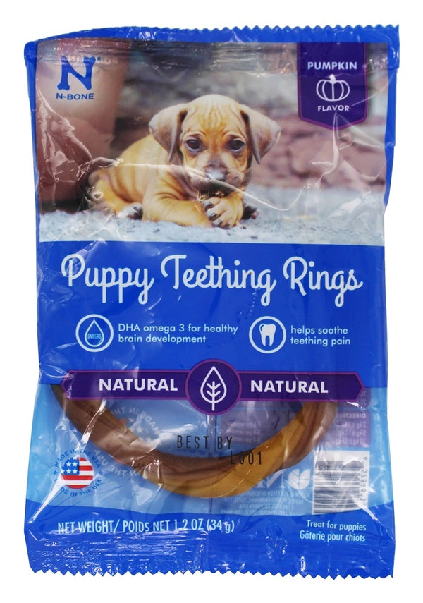 N-Bone Anneau de Dentition pour Chiots Saveur Citrouille Friandises pour chiens
