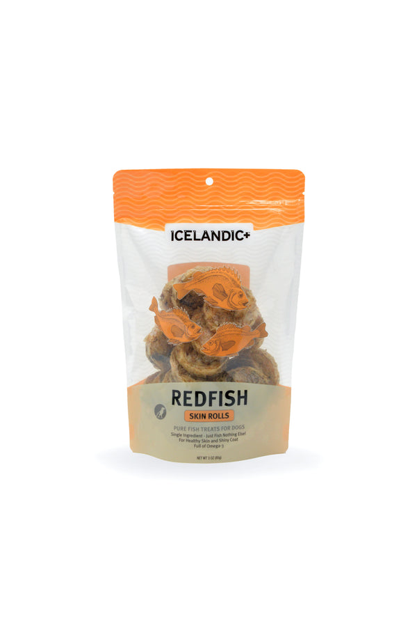 Icelandic+ Redfish Skin Roll Dog Treats, 3-oz