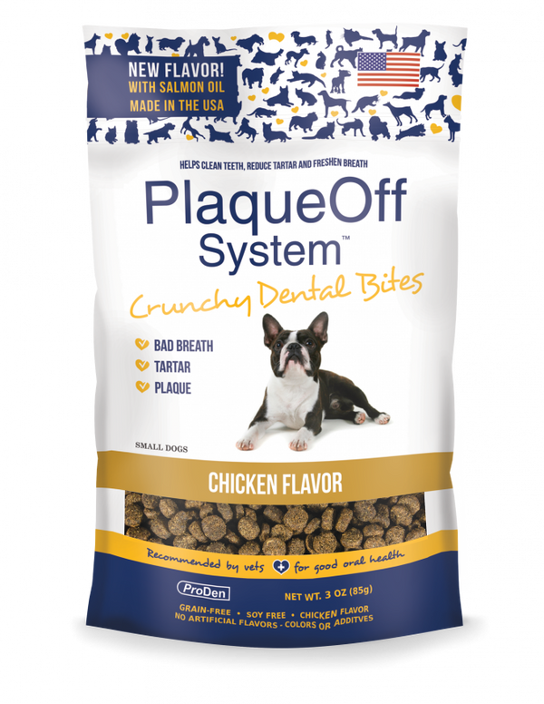 ProDen PlaqueOff System Crunchy Dental Bites Chicken Dog Treats