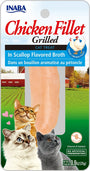 INABA Grilled Chicken Fillet in Scallop Broth Grain-Free Cat Treats, .9-oz