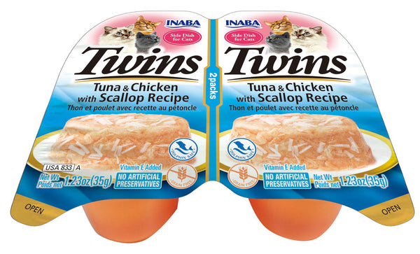 INABA Twins Tuna & Chicken with Scallop Side Dish for Cats