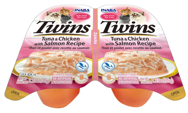 INABA Twins Tuna & Chicken with Salmon Side Dish for Cats