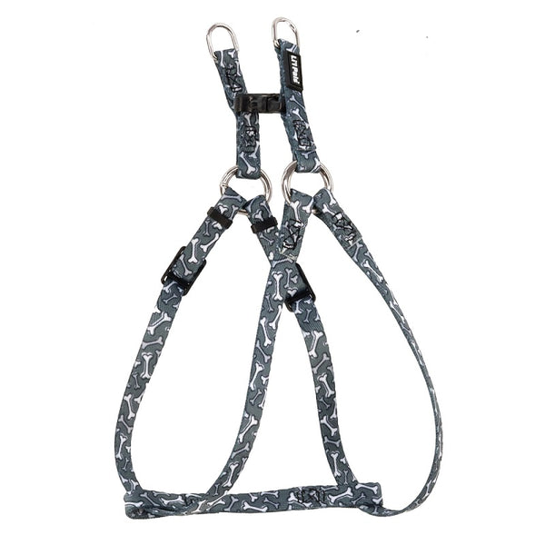 Li'l Pals Harnais réglable Comfort Wrap pour chien, Os gris