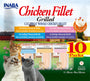 INABA Pack variété filet de poulet grillé Friandises pour chats sans céréales, .9 oz, paquet de 10