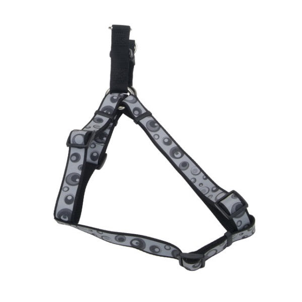 Lazer Brite Reflective Adjustable Dog Harness, Black Dots