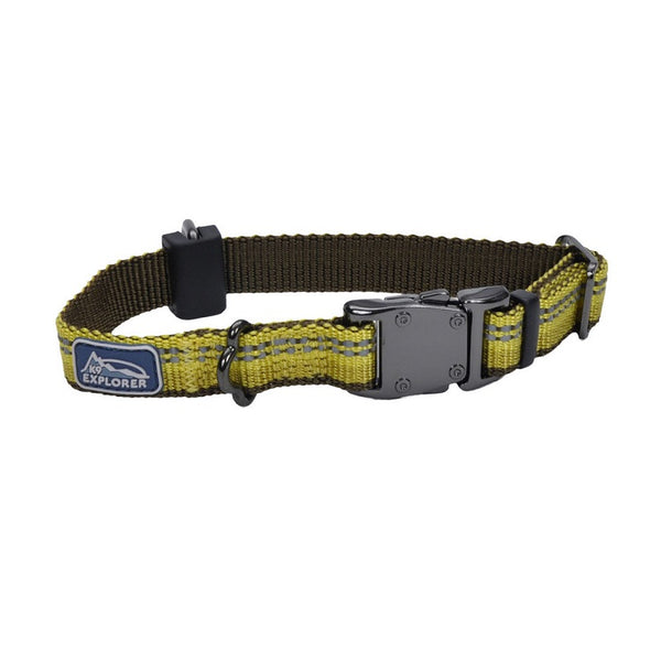 K9 Explorer Reflective Adjustable Dog Collar, Goldenrod