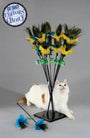 Vee PURRfect Jouet pour chat Plume de paon, 36 pouces