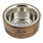 Tall Tails Designer Stainless Steel & Wood Dog Bowl