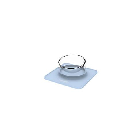 McLOVIN's Angled Bowl with Magnetic Mat for Pets, Blue