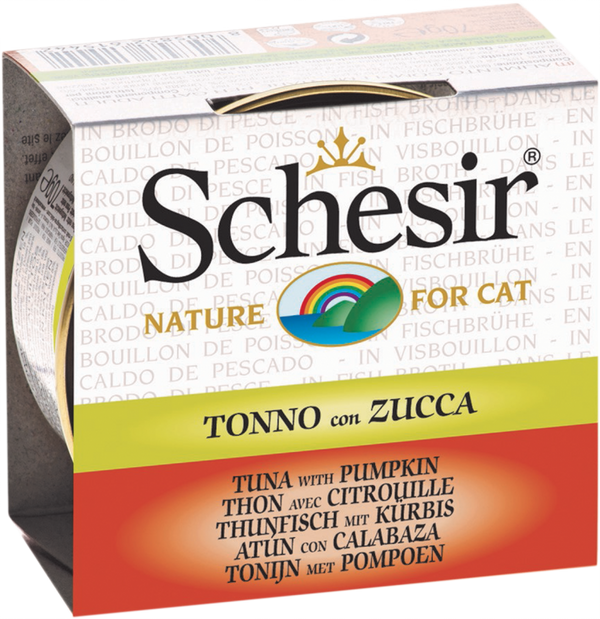 Schesir Tuna with Pumpkin In Broth Wet Cat Food Can