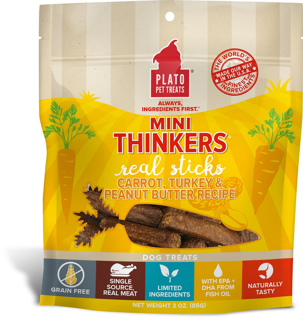 Plato Mini Thinkers Friandises sans céréales Ï la carotte, dinde & beurre de cacahuète