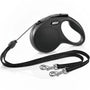 Flexi Classic Cord Duo Laisse, noire, 18-lb, 16-pieds.