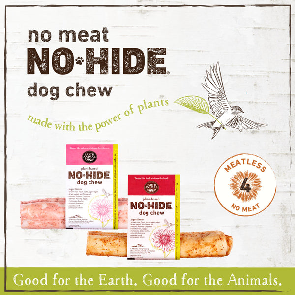 Earth Animal Friandises à mâcher saveur saumon à base de plantes Sans viande Sans peau