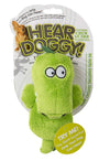 Hear Doggy Jouet pour chien Flattie alligator avec sifflet silencieux et protection contre la mastication