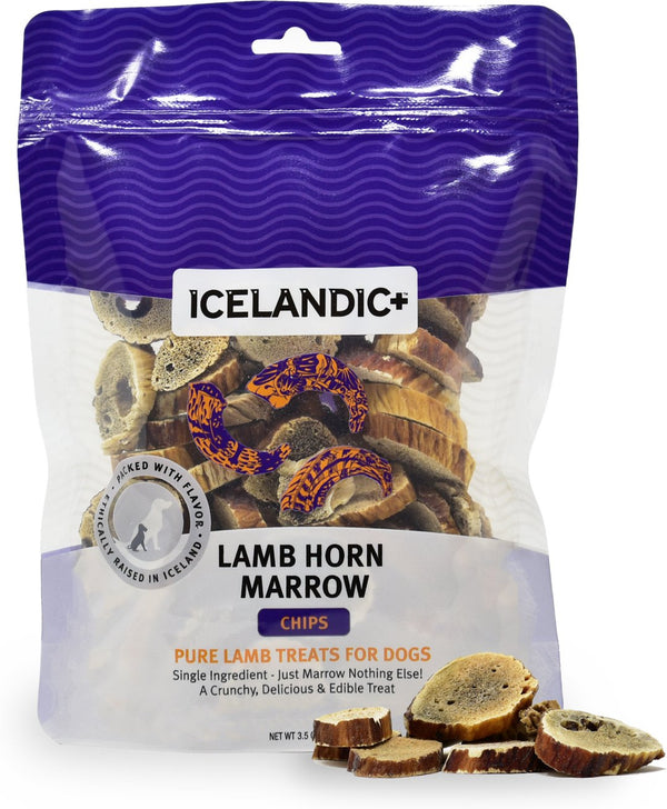 Icelandic+ Lamb Horn Marrow Chips Dog Treats
